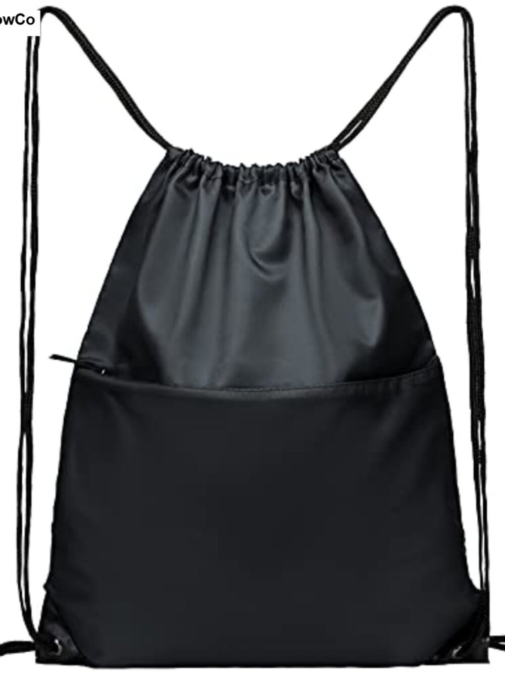 Water Resistant Nylon Drawstring Backpack Gym Sackpack Large with Zipper